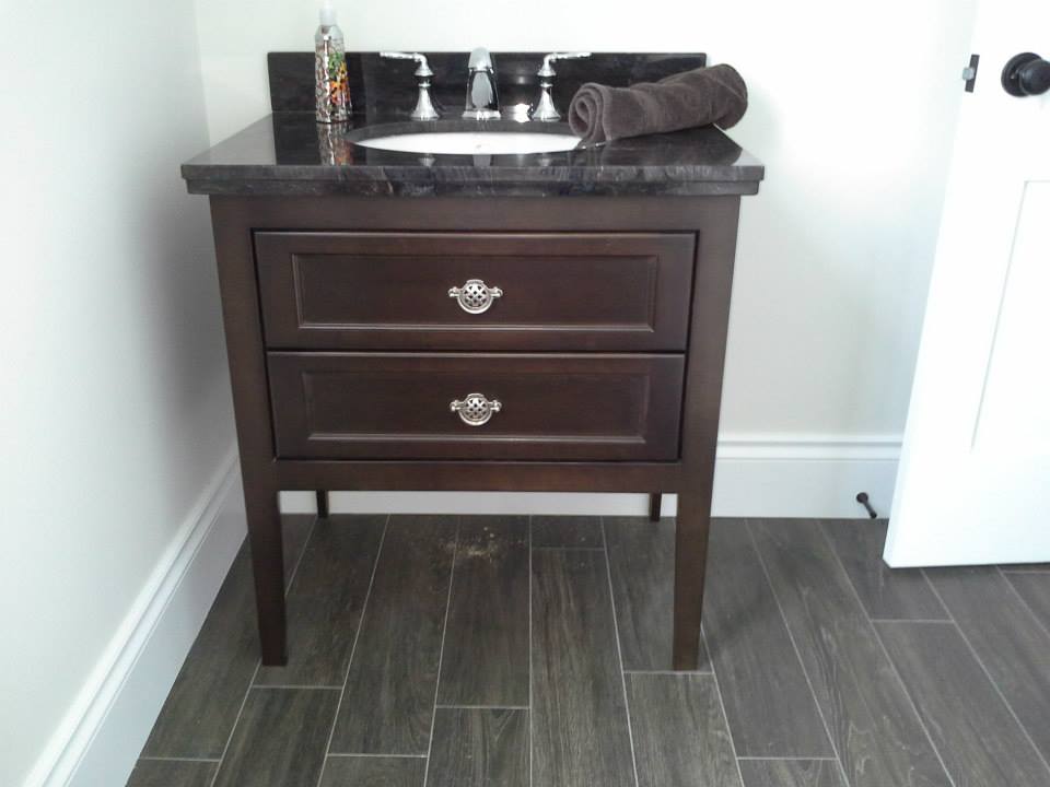 Bathroom vanity cabinetry by deBoer Cabinets