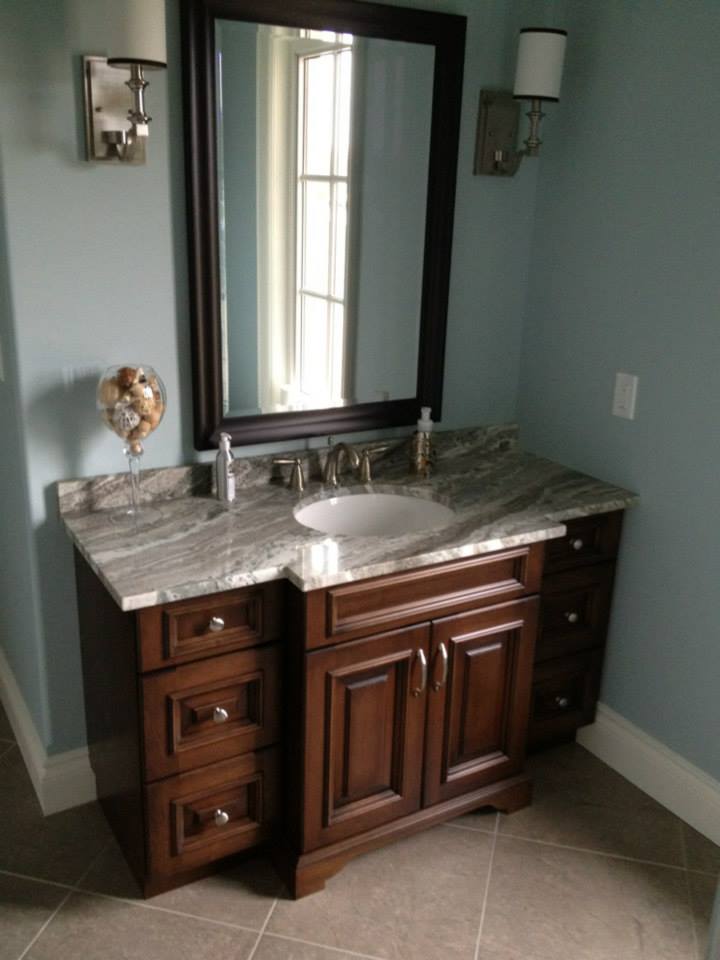 Bathroom vanity cabinetry by deBoer Cabinets