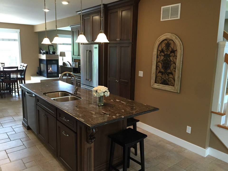Custom kitchen cabinets and countertops by deBoer Cabinets